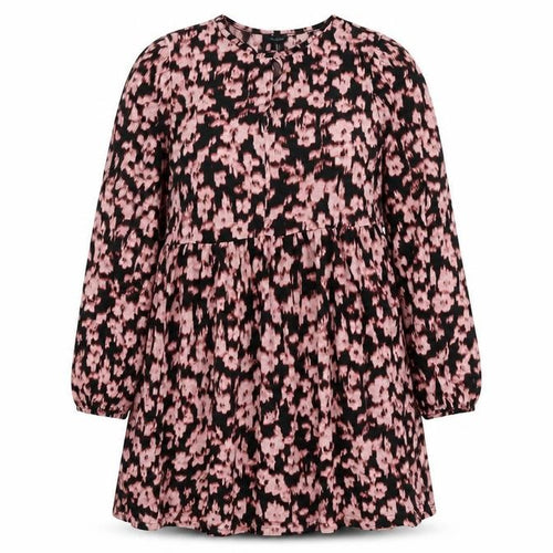New Look Women’s Pink Animal Print Long Sleeve Smocked Dress Size 16
