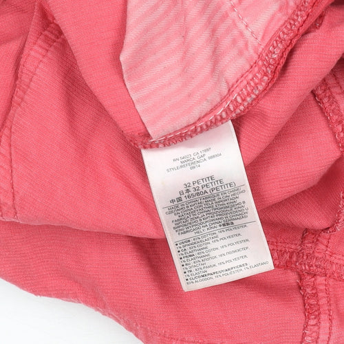 GAP Women’s Pink Corduroy 32 Petite Straight Stretch Jeans