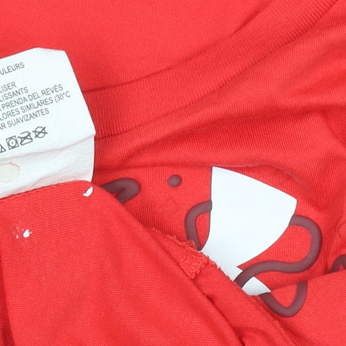 Under Armour Boys Red Graphic Logo Active T-Shirt Size 8 Years
