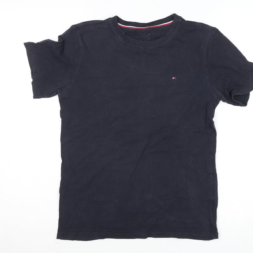 Tommy Hilfiger Boys Navy Blue Short Sleeve Cotton Classic T-Shirt 146cm