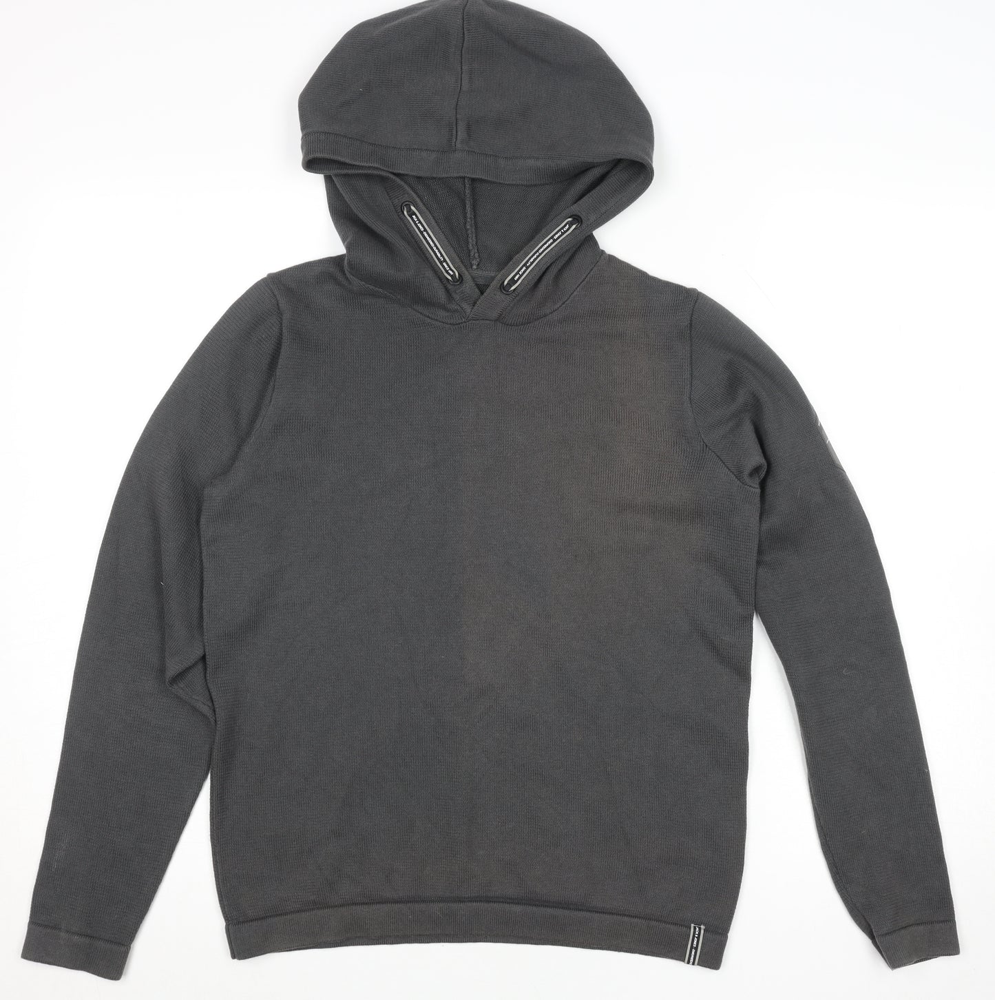 Jack & Jones Boys Black Pullover Hoodie Size 164 Cotton Blend Casual
