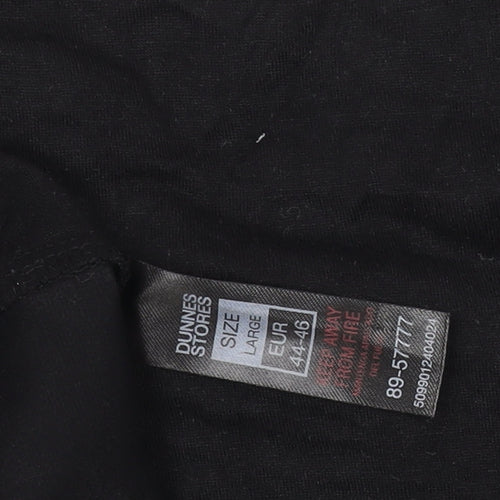 Dunnes Stores Women's Black V-Neck Long Sleeve Blouse Size L