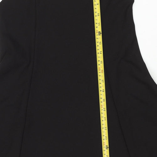 Primark Women Black Size 12 Sleeveless Shift Dress