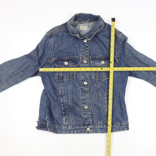 Denim Co. Women's Blue Denim Basic Jacket Size 12