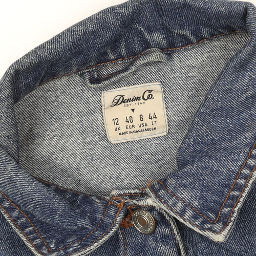 Denim Co. Women's Blue Denim Basic Jacket Size 12