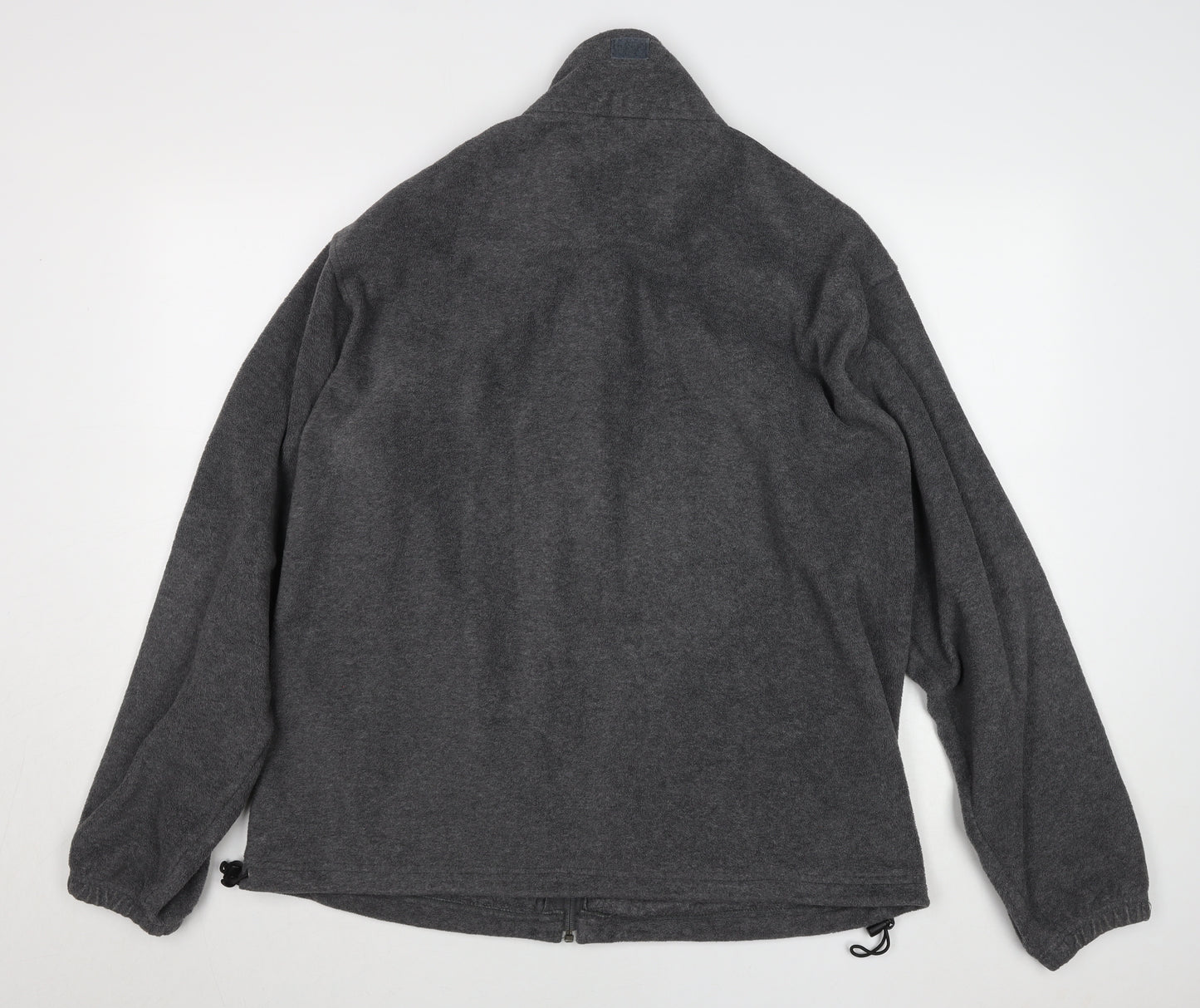 DX Men's Grey Fleece Full Zip Outdoor Jacket Size L Regular Fit
