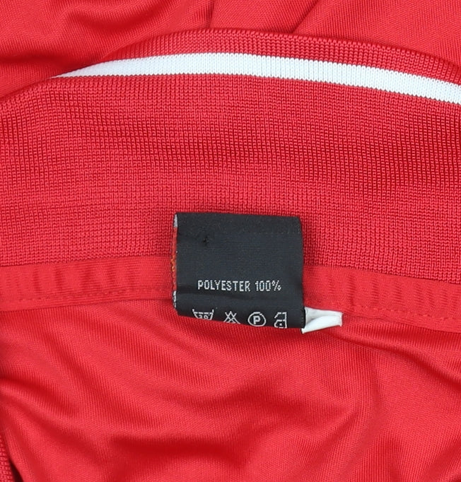 Men’s Red Football Polo Shirt Short Sleeve 100% Polyester L