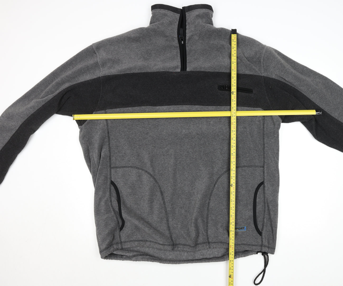 TCM Men’s Grey Fleece Quarter Zip Outdoor Jacket Size L