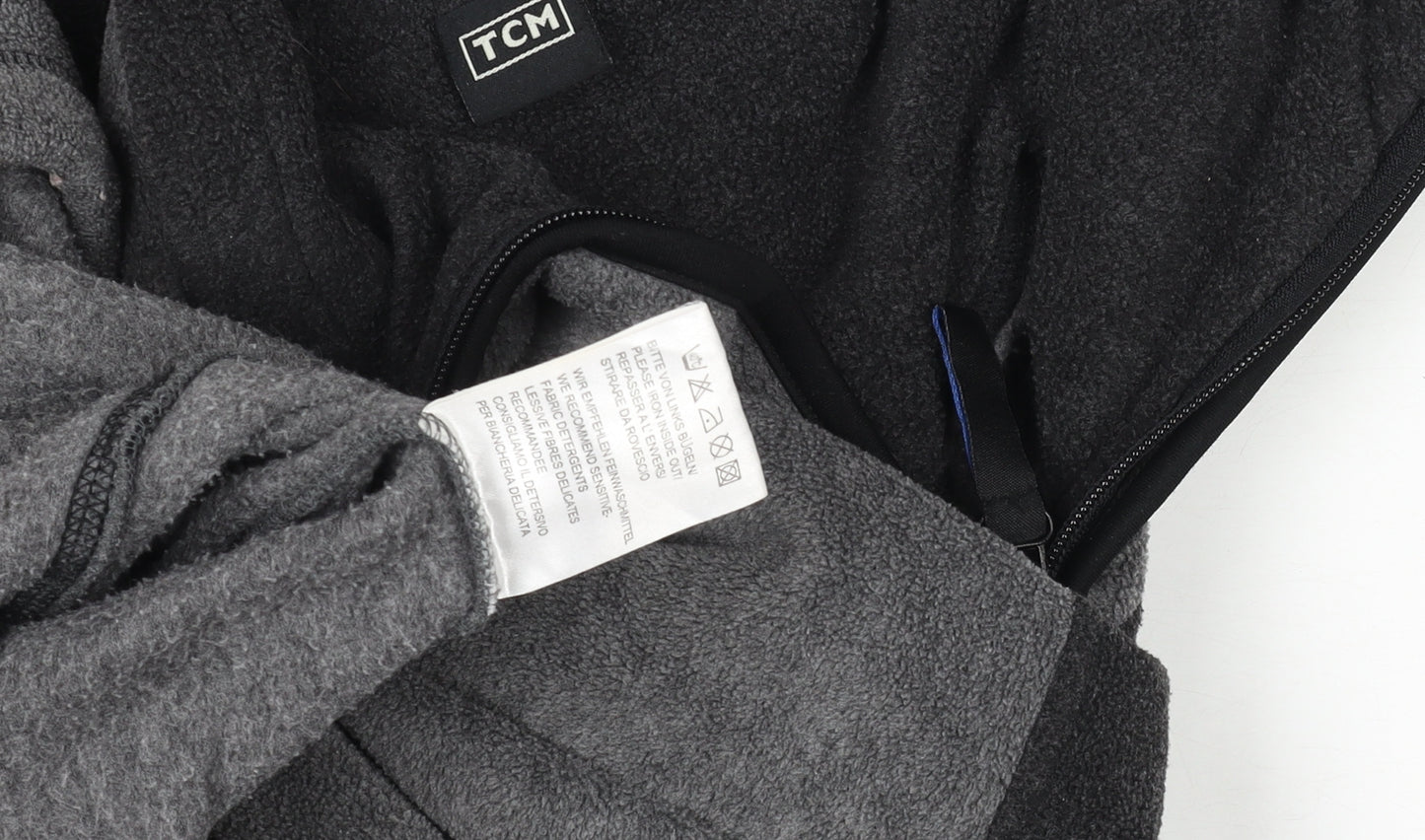 TCM Men’s Grey Fleece Quarter Zip Outdoor Jacket Size L