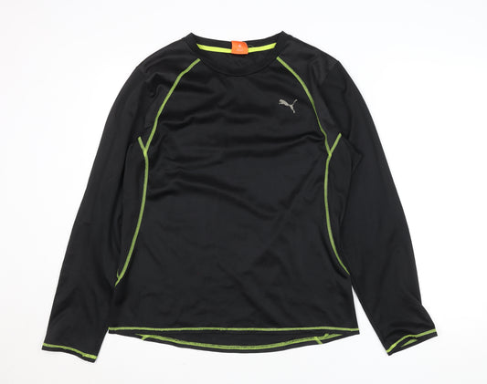 Puma Men's Black Long Sleeve Athletic T-Shirt Size L