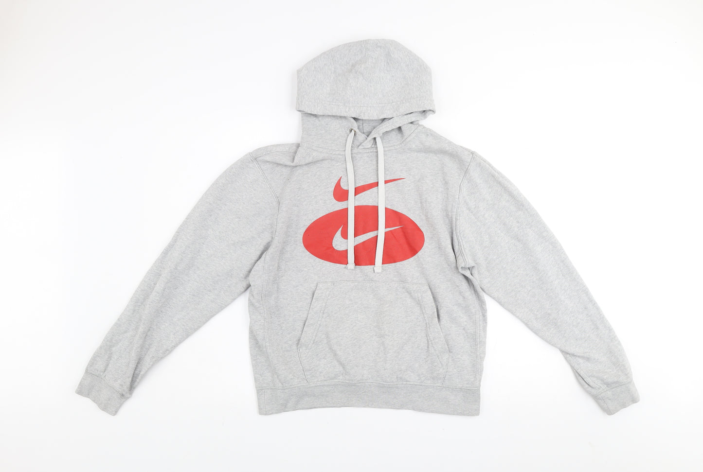 Nike Men’s Grey Pullover Hoodie Small Sports Fleece Sweatshirt