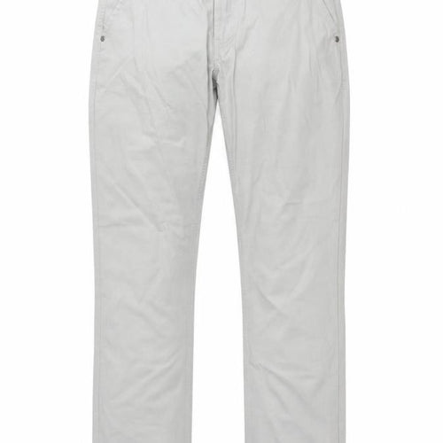 Mineral Clothing Co. Men's Grey Chino Trousers Size 32 Regular Cotton