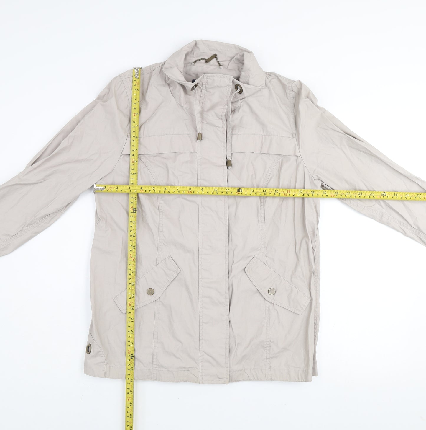 Dash Women’s Beige Casual Mid-Length Jacket Size 14