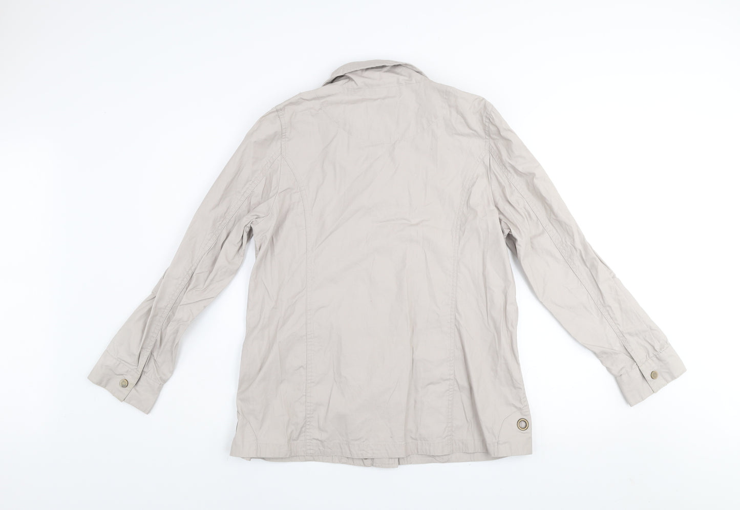 Dash Women’s Beige Casual Mid-Length Jacket Size 14