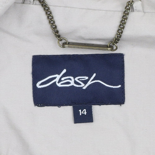 Dash Women’s Beige Casual Mid-Length Jacket Size 14