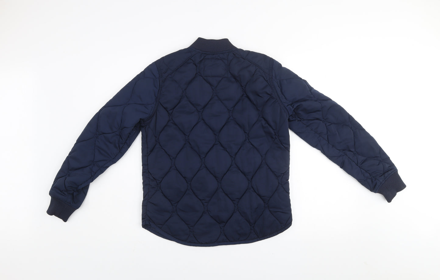 Old Navy Men's Blue Quilted Bomber Jacket XS Polyester Lightweight
