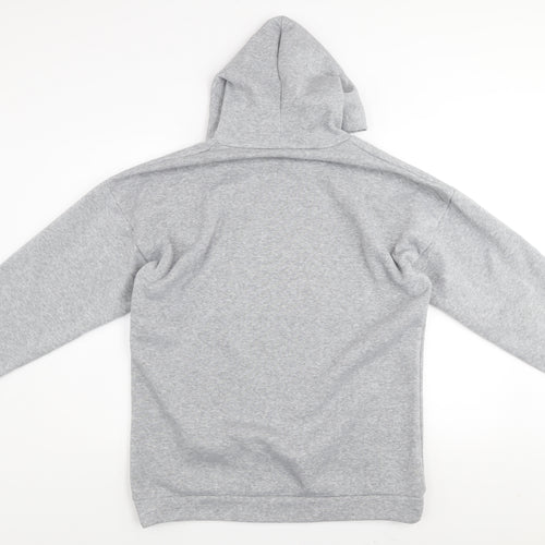 Pretty Body Women Grey Pullover Hoodie S/M Polyester Blend