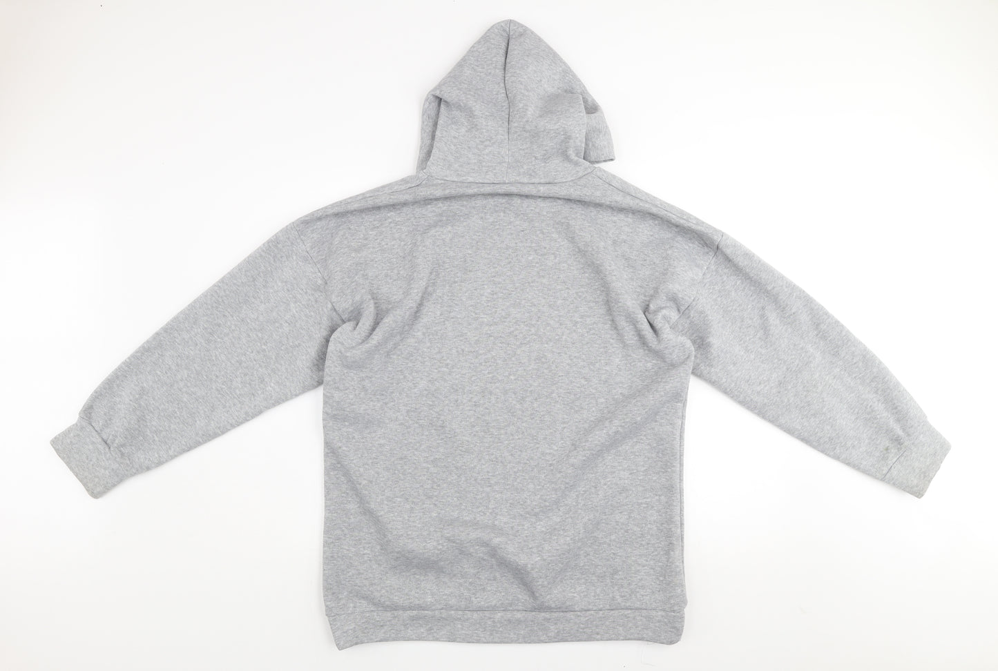 Pretty Body Women Grey Pullover Hoodie S/M Polyester Blend