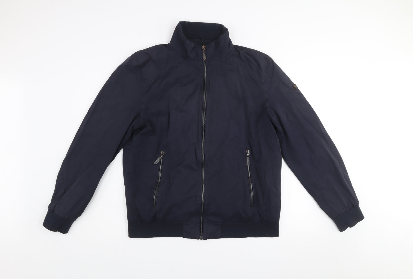 6th Sense Men's Blue Bomber Jacket Size M Regular Fit Full Zip