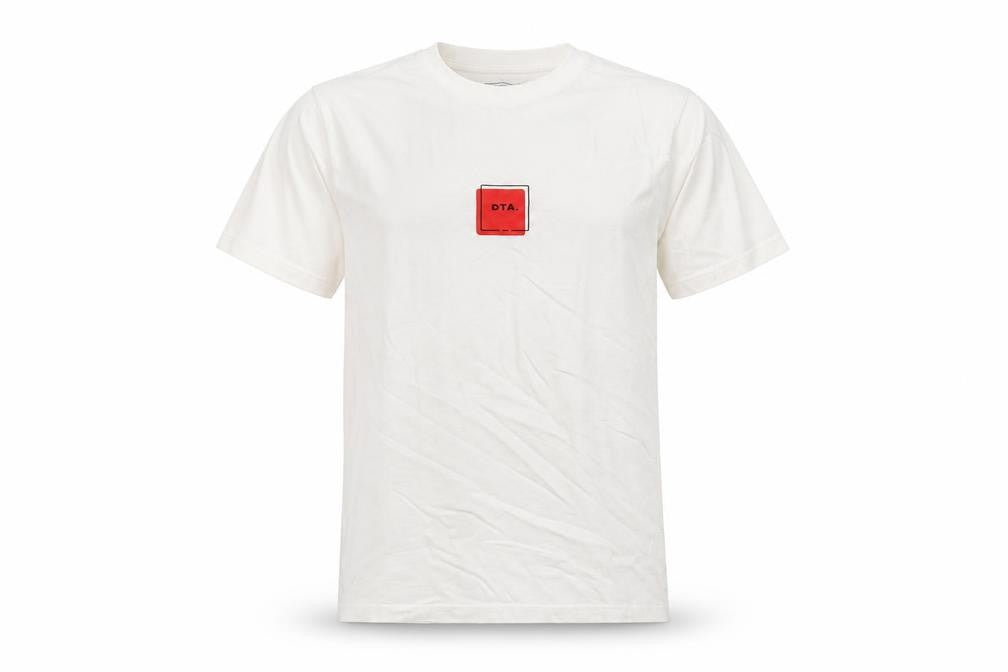 DTA Men’s White Crew Neck Short Sleeve Graphic T-Shirt S