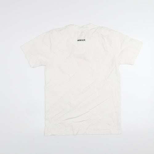 DTA Men’s White Crew Neck Short Sleeve Graphic T-Shirt S