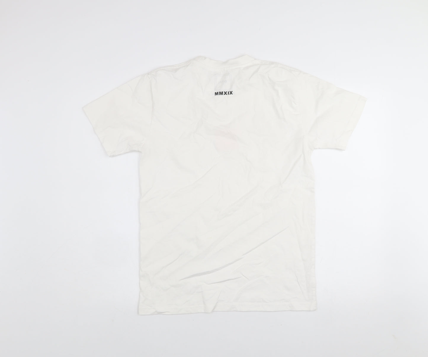 DTA Men’s White Crew Neck Short Sleeve Graphic T-Shirt S