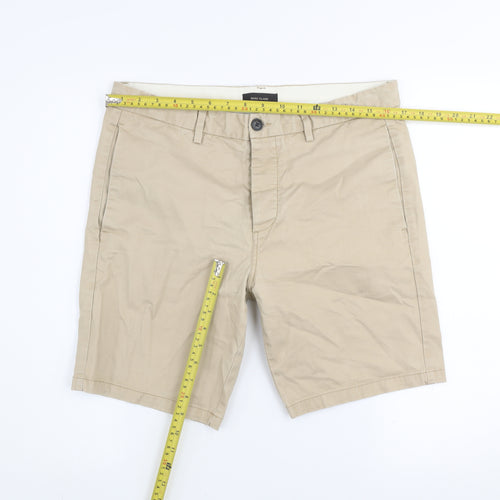 River Island Men's Beige Chino Shorts Size 32 Regular Fit