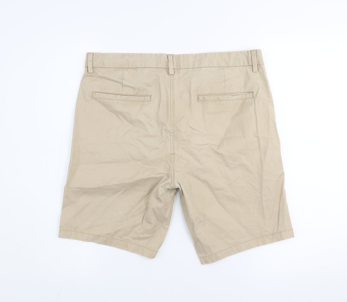 River Island Men's Beige Chino Shorts Size 32 Regular Fit