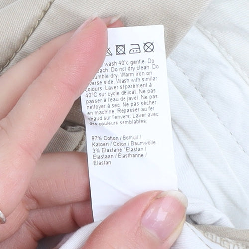 River Island Men's Beige Chino Shorts Size 32 Regular Fit