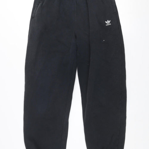 adidas Womens Black Jogger Sweatpants Size 12 Cotton Blend
