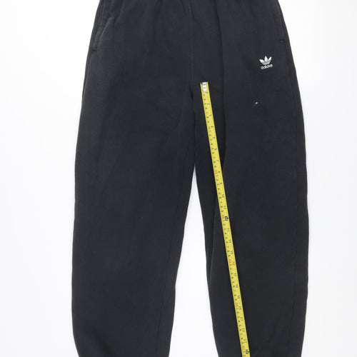 adidas Womens Black Jogger Sweatpants Size 12 Cotton Blend