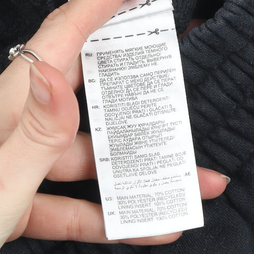 adidas Womens Black Jogger Sweatpants Size 12 Cotton Blend