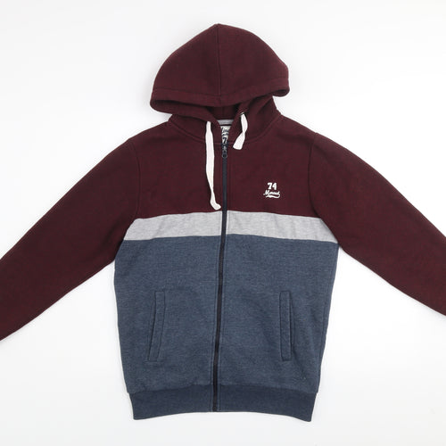 Mineral 74 Men’s Multicoloured Zip Hoodie Jacket Size S Cotton Blend