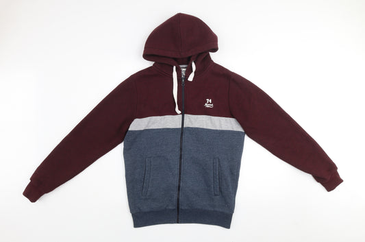 Mineral 74 Men’s Multicoloured Zip Hoodie Jacket Size S Cotton Blend