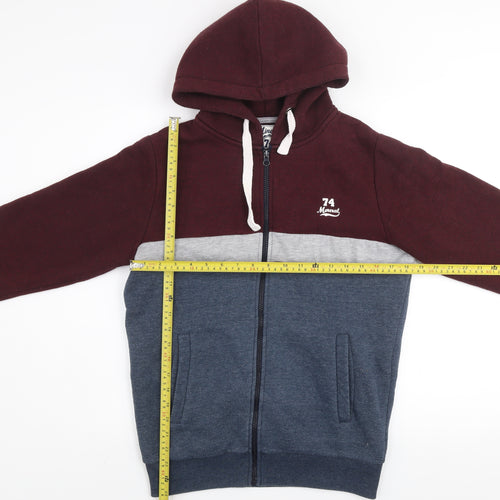Mineral 74 Men’s Multicoloured Zip Hoodie Jacket Size S Cotton Blend