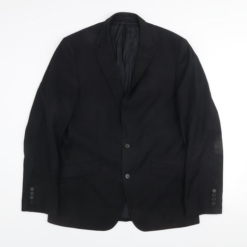 Daniel Grahame Men's Black 40L Single-Breasted Blazer Jacket