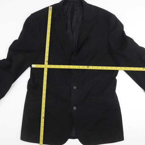 Daniel Grahame Men's Black 40L Single-Breasted Blazer Jacket