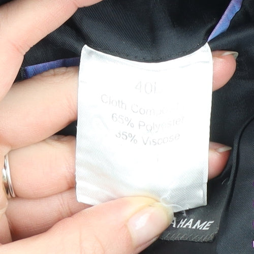 Daniel Grahame Men's Black 40L Single-Breasted Blazer Jacket
