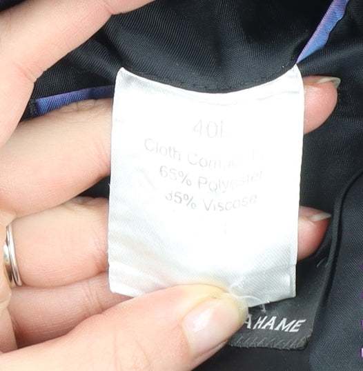 Daniel Grahame Men's Black 40L Single-Breasted Blazer Jacket