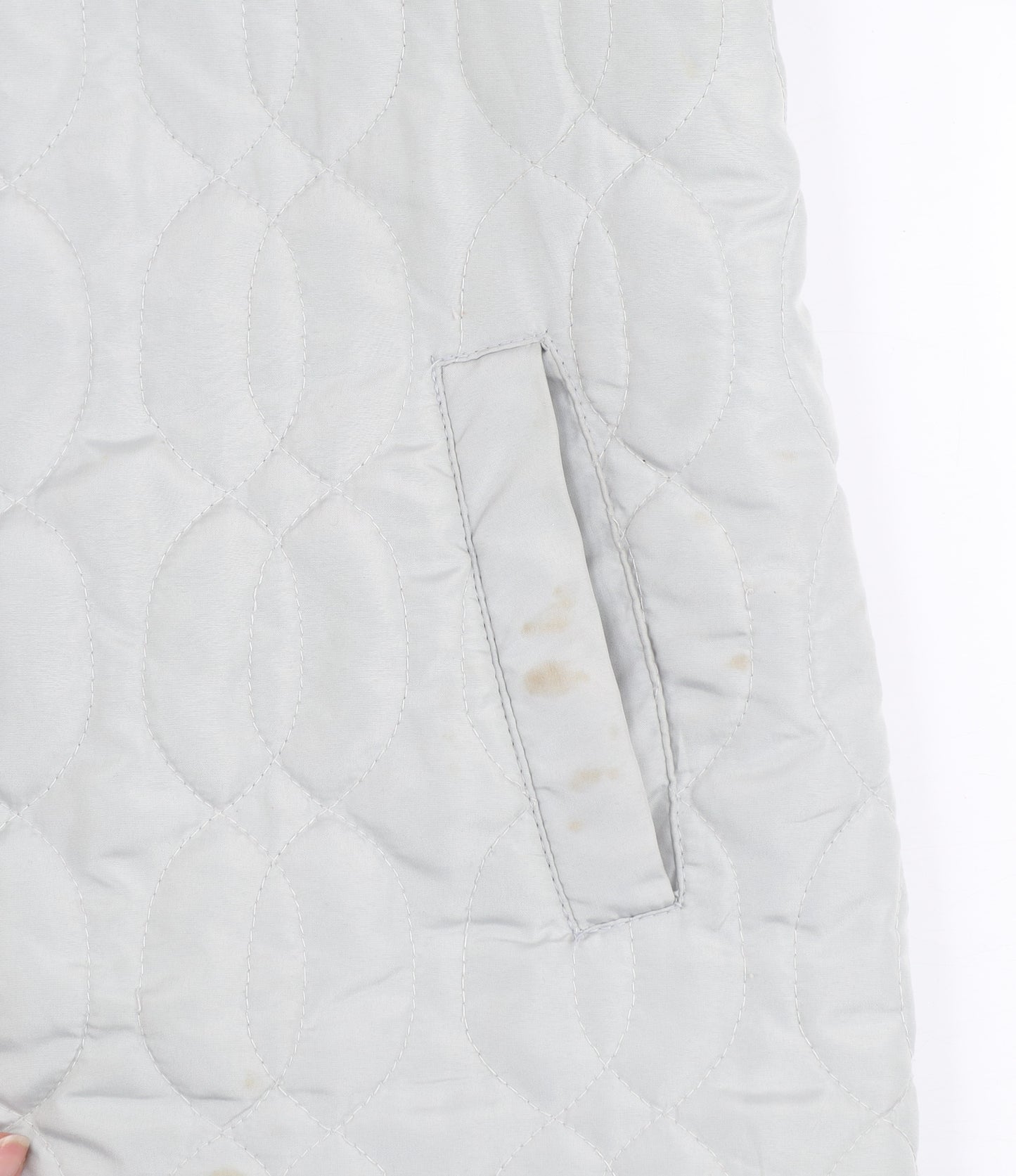 Julipa Womens Grey Quilted Mid-Length Jacket Size 12