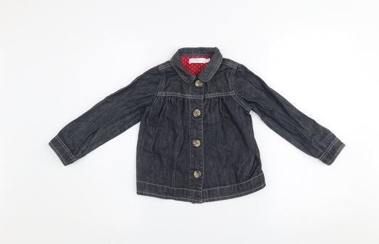 Jasper Conran Girls Blue Denim Button Jacket Age 6 Years Cotton Lined