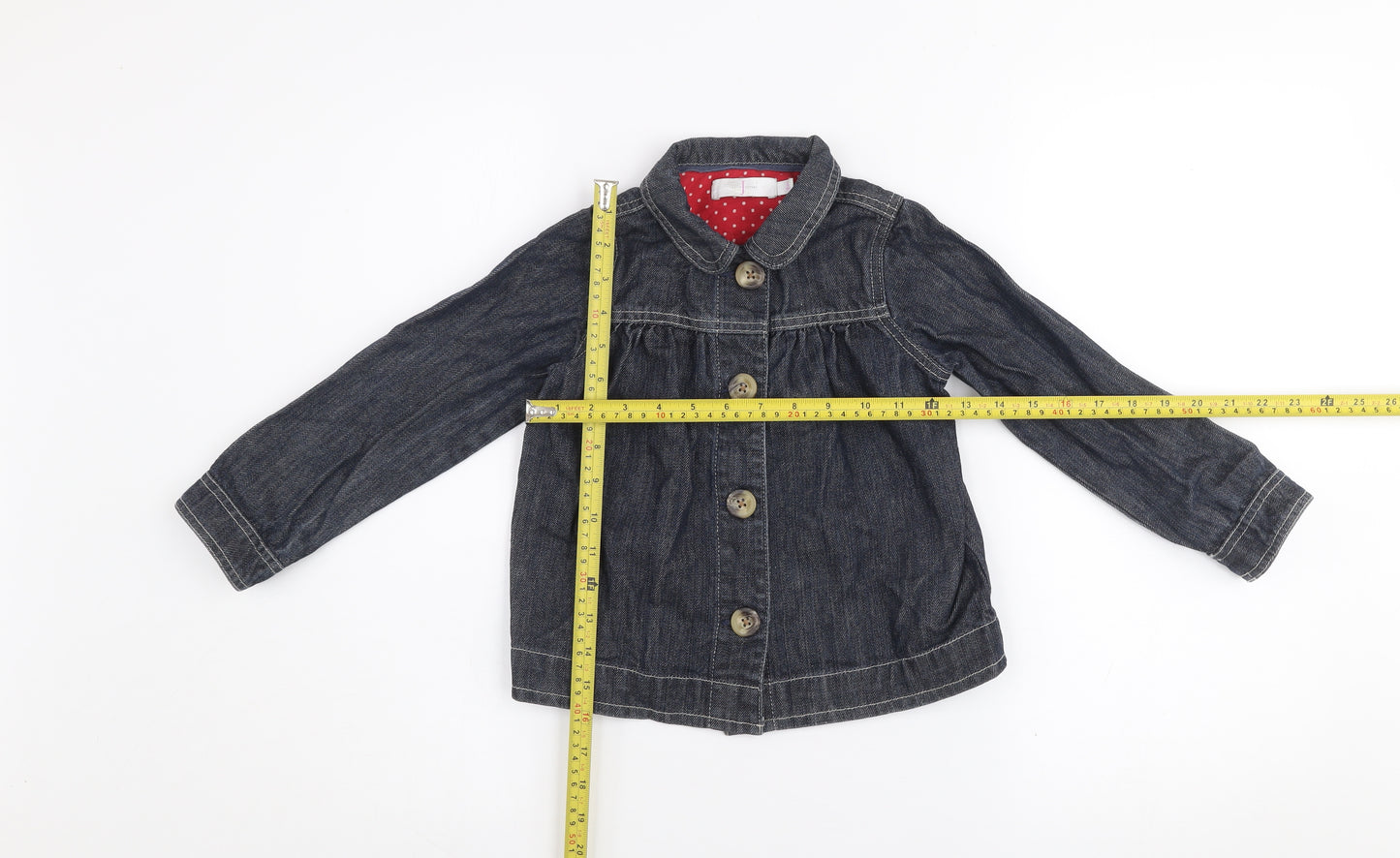 Jasper Conran Girls Blue Denim Button Jacket Age 6 Years Cotton Lined