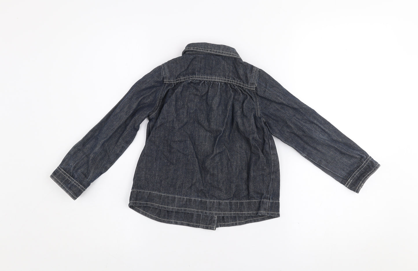 Jasper Conran Girls Blue Denim Button Jacket Age 6 Years Cotton Lined