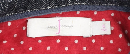 Jasper Conran Girls Blue Denim Button Jacket Age 6 Years Cotton Lined