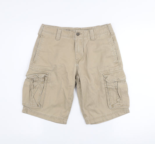 Gap Mens Beige Cargo Shorts Size 28 Regular Cotton Canvas