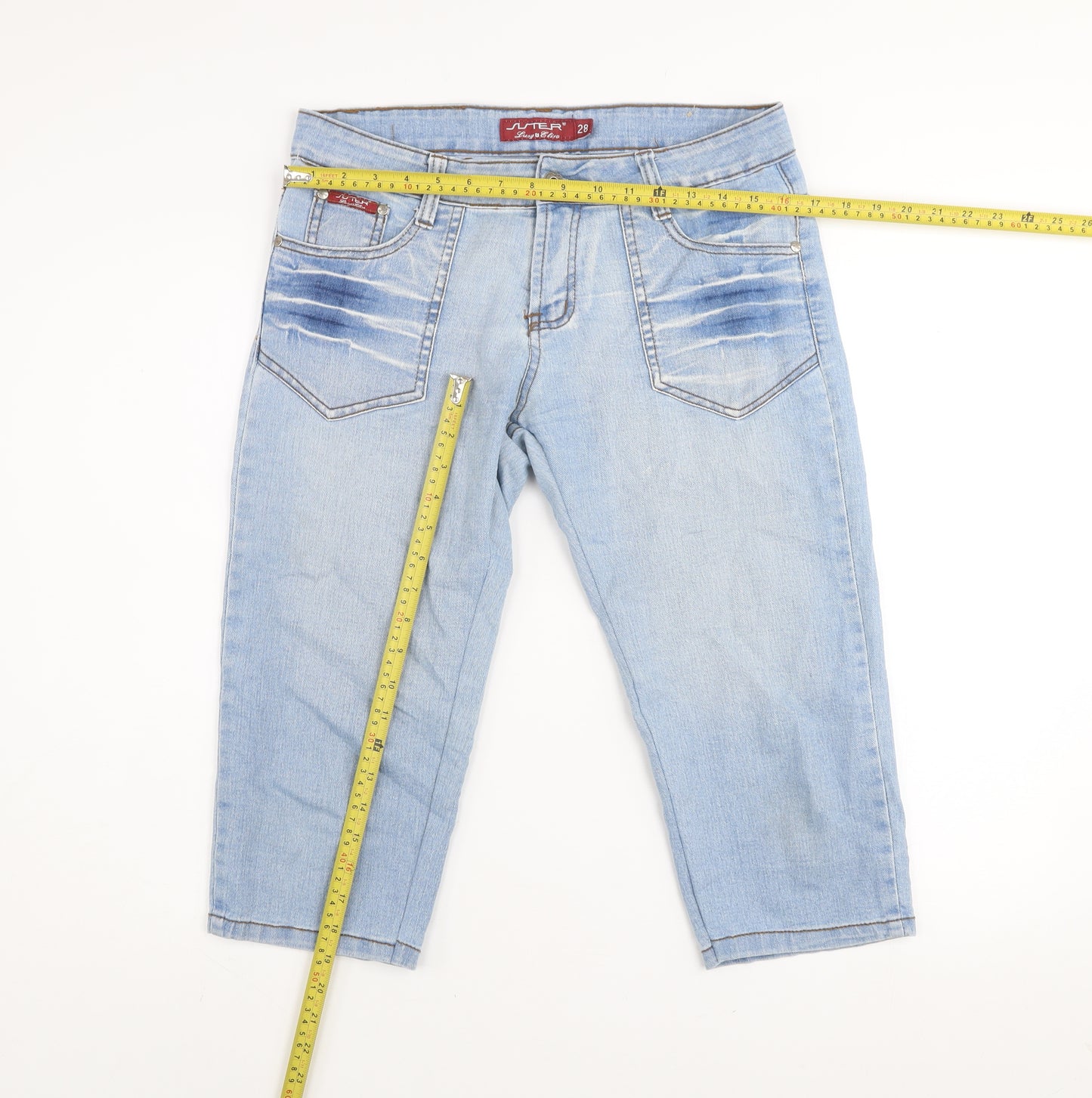 Sister Lusy & Elisa Blue Cropped Slim Fit Denim Jeans Size 28