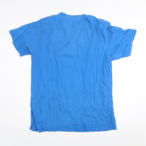 Onfire Men's Blue Motorcycle Tour Graphic T-Shirt XL
