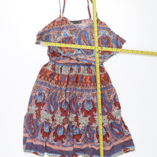 Atmosphere Womens Multicoloured Paisley Slip Dress Size 8 Boho Summer
