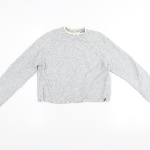 Hollister Womens Grey Knit Crew Neck Pullover Jumper XS