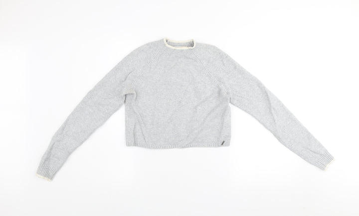 Hollister Womens Grey Knit Crew Neck Pullover Jumper XS